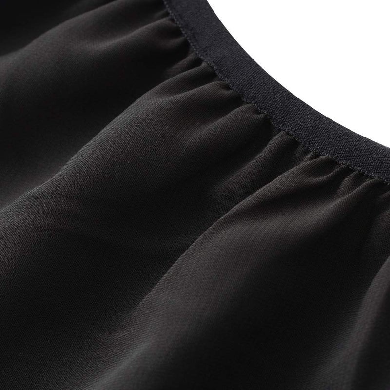 Bezioner Ballet Wrap Skirt - Black Chiffon for Girls and Women, Pull-on Elastic Waist Dance Skirt, Black M - Image 5